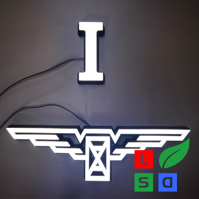 Zincir mağaza için Yüz Aydınlatmalı Blok Akrilik 3D Logo Tabela
