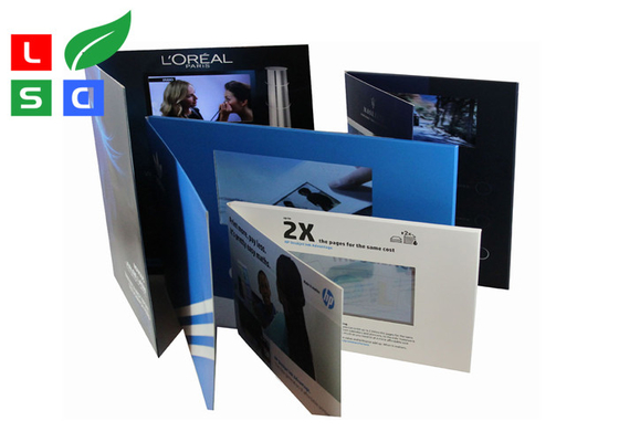 RoHS 4.3 Inch Lcd Screen Video Brochure With A4 A5 Full Color Printed Card